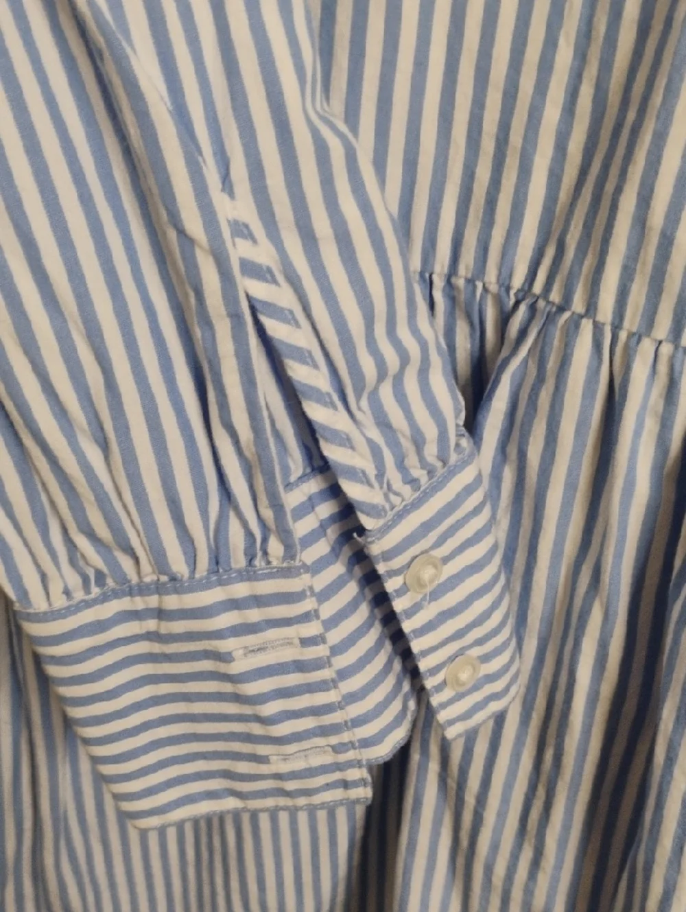 crown & ivy Blue and Yellow Embroidered Striped Tunic Large - Picture 6 of 7